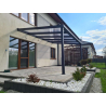 Zadaszenie tarasu PRO antracyt 1206x350 dach poliwęglanowy