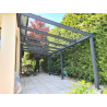 Zadaszenie tarasu PRO antracyt 1206x300 dach szklany