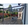 Zadaszenie tarasu PRO antracyt 906x350 dach szklany
